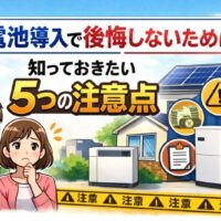 蓄電池導入で後悔しないために知っておきたい5つの注意点