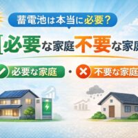 蓄電池は本当に必要？向いている家庭・向いていない家庭をわかりやすく解説！
